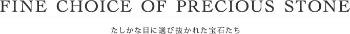 たしかな目に選び抜かれた宝石たち